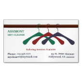 ドライクリーナー洗濯物 マグネット名刺 (正面)