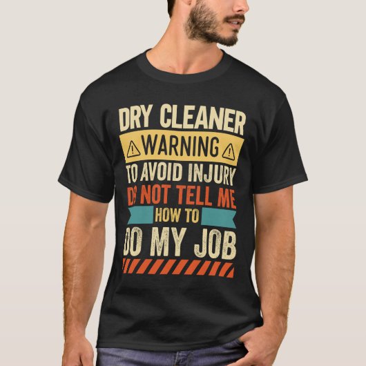 ドライクリーナ警告ーズ Tシャツ (正面)