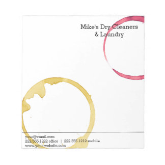 ドライクリーニングと洗濯ワインの汚れは罪ではない ノートパッド