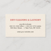 ドライクリーニングと洗濯ワインの汚れは罪にならない 名刺 (裏面)