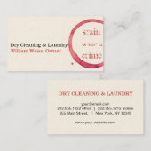 ドライクリーニングと洗濯ワインの汚れは罪にならない 名刺 (正面/裏面)