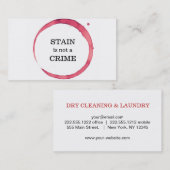 ドライクリーニングと洗濯ワインの汚れは罪にならない 名刺 (正面/裏面)