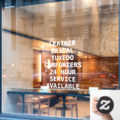 ドライクリーニングのサービスのパーソナライズ ウィンドウサイン (カフェ窓)