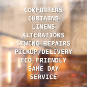 ドライクリーニングのサービスのパーソナライズ ウィンドウサイン (シート2)