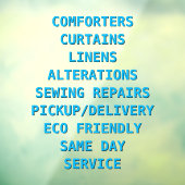 ドライクリーニングのサービスのパーソナライズ ウィンドウサイン (シート3)