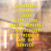 ドライクリーニングのサービスのパーソナライズ ウィンドウサイン (シート2)