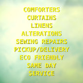 ドライクリーニングのサービスのパーソナライズ ウィンドウサイン (シート3)