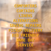 ドライクリーニングのサービスのパーソナライズ ウィンドウサイン (シート2)