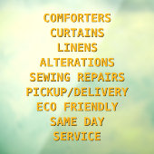 ドライクリーニングのサービスのパーソナライズ ウィンドウサイン (シート3)