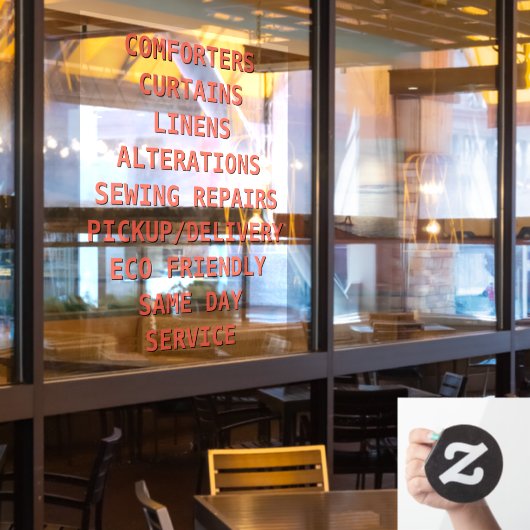 ドライクリーニングのサービスのパーソナライズ ウィンドウサイン (レストラン窓)