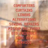 ドライクリーニングのサービスのパーソナライズ ウィンドウサイン (シート2)