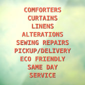 ドライクリーニングのサービスのパーソナライズ ウィンドウサイン (シート3)