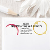 ドライクリーニングの洗濯汚れワインコーヒー事業 ラベル (インサイチュ)