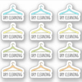 ドライクリーニング布ハンガー用雑巾リマインダープランナー シール (正面)
