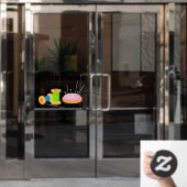 ドライクリーニング店 縫製士 縫い子仕立て直し ウィンドウサイン (オフィスドア)