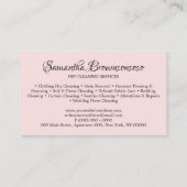 ドライクリーニング装置モノグラム清掃用ハンガー 名刺 (裏面)