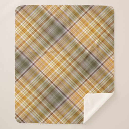 ドライコーンイエローとオリーブグリーンプライド シェルパブランケット (正面)