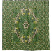 ドライサマーグラス抽象芸術 シャワーカーテン (正面)