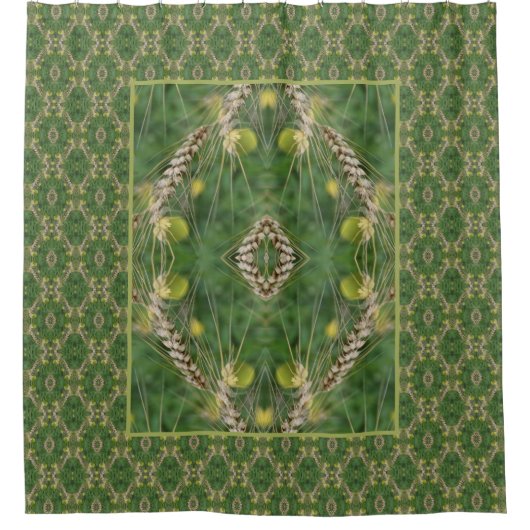 ドライサマーグラス抽象芸術 シャワーカーテン (正面)