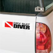 ドライスーツのダイバー バンパーステッカー (トラック上)