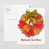 ドライチリペッパーリース&金ゴールドボウ ポストカード (正面/裏面)