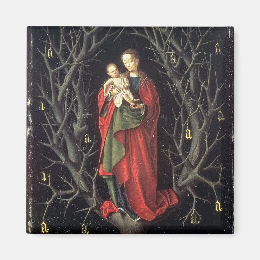 ドライツリーの私たちの女性c.1450 (パネル上の油) マグネット (正面)