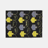 ドライデルおもしろいハヌカーフリースブランケット フリースブランケット (正面(横))