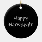 ドライデルインストラクションHappy Hanukkahシルバーグリッター セラミックオーナメント (裏面)