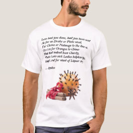 ドライデンの「クローブとオレンジ」詩 Tシャツ