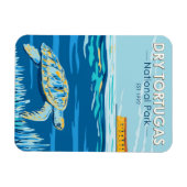 ドライトルトゥガスナショナルパークカメヴィンテージ マグネット (横)