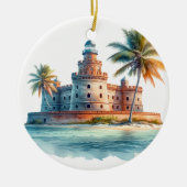 ドライトルトゥガスナショナルパークカメ セラミックオーナメント (正面)