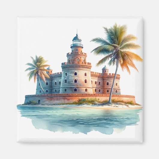 ドライトルトゥガスナショナルパークカメ マグネット (正面)