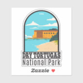 ドライトルトゥガスナショナルパークフロリダフォートレトロ シール (シート)