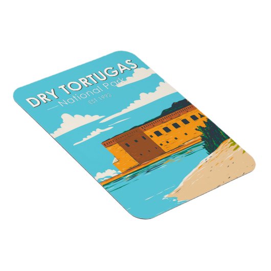 ドライトルトゥガスナショナルパークフロリダフォートヴィンテージ マグネット (右側)