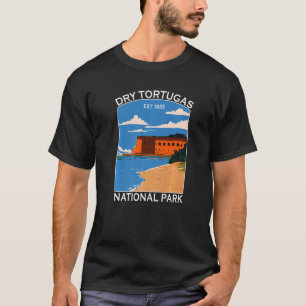 ドライトルトゥガスナショナルパークフロリダレトロ観光客S Tシャツ