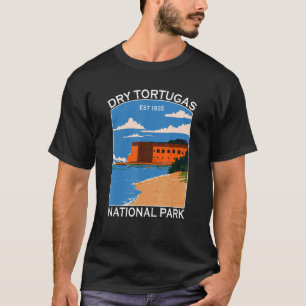 ドライトルトゥガスナショナルパークフロリダレトロ観光客S Tシャツ