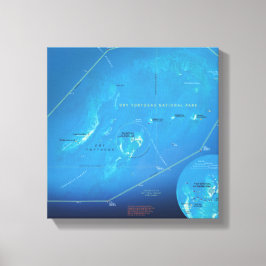 ドライトルトゥガスマップキャンバス印刷 キャンバスプリント