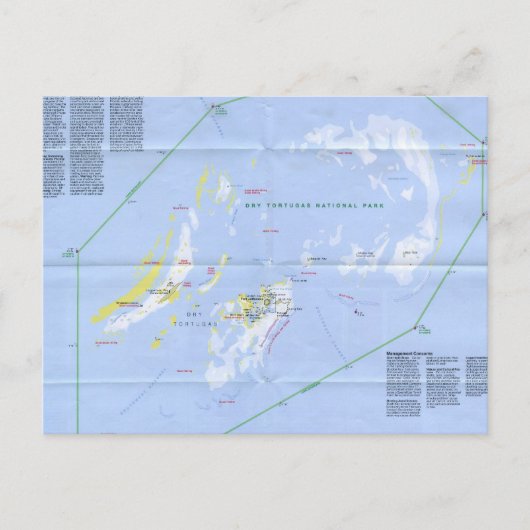 ドライトルトゥガスマップ ポストカード (正面)