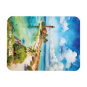 ドライトルトゥガス国立公園ウォーター絵画カラー マグネット (横)