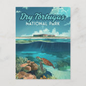 ドライトルトゥガス国立公園フロリダカメ ポストカード (正面)