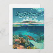 ドライトルトゥガス国立公園フロリダタートルカード (正面/裏面)