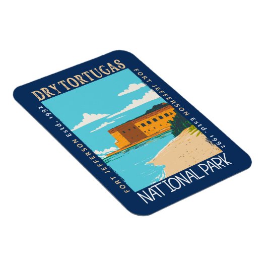 ドライトルトゥガス国立公園フロリダフォートジェファーソン マグネット (右側)