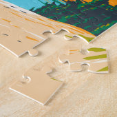  ドライトルトゥガス国立公園フロリダフォートヴィンテージ ジグソーパズル (側面)