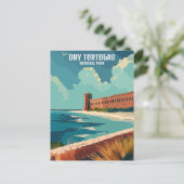 ドライトルトゥガス国立公園フロリダヴィンテージ旅行 ポストカード (スタンド正面)