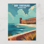 ドライトルトゥガス国立公園フロリダヴィンテージ旅行 ポストカード (正面)