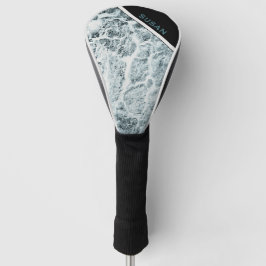 ドライバカバー"木製ホワイト – ターコイズ" ゴルフヘッドカバー