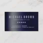 ドライバプロフェッショナルメタリックネイビーブルー 名刺 (裏面)