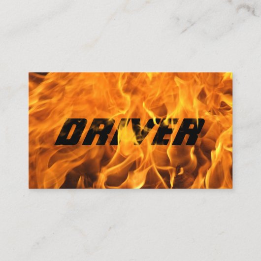 ドライバプロフェッショナル燃焼火炎タイポグラフィ 名刺 (正面)