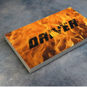 ドライバプロフェッショナル燃焼火炎タイポグラフィ 名刺