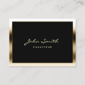 ドライバモダン金ゴールド枠の運転手 名刺 (正面)